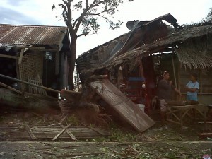 Ilonggos with damaged houses will benefit from cash for work program to be implemented by DSWD. To be given priority are those in hardest hit areas and with high poverty incidence. Photo shows the wreckage left by typhoon Yolanda in Iloilo Province. 