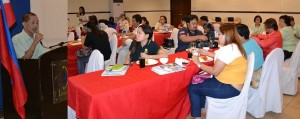 DSWD6 Assistant Regional Director Joel P. Galicia updates members of Iloilo-based tri-media on the status of implementation of its programs and services during a press conference held recently in Iloilo City. 