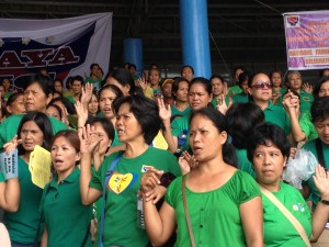 Pantawid Pamilya grantees during the 'Panunumpa Para sa Pagbabago.'