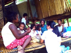 HOUSE-TO-HOUSE ASSESSMENT.  An enumerator of the Department of Social Welfare and Development (DSWD) asks questions during the actual house-to-house assessment in Brgy. Taminla, Duenas, Iloilo.