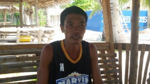 Community volunteer Dan Francisco says the rain feed water  system is a big help to Barangay Sibolo.