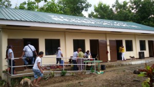 The new school buillding for Grade 1 pupils of the  Quinangyana Elementary School