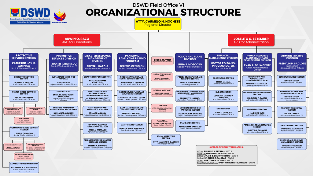 DSWD FO6 Organizational Structure as of February 2024