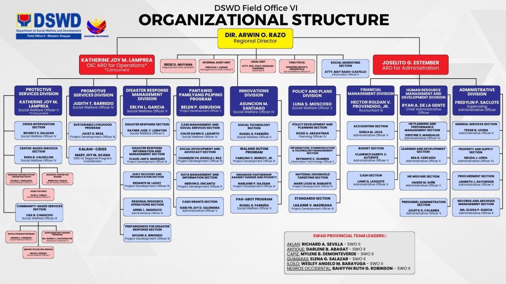 DSWD FO6 Organizational Structure 2024 as of October 29, 2024